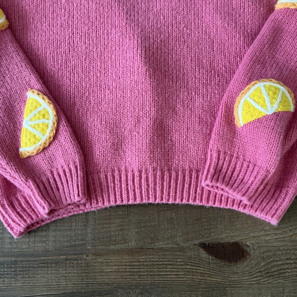 Dreamer by Debut Pink Cardigan with Lemon Slice Design - Picture 6 of 10